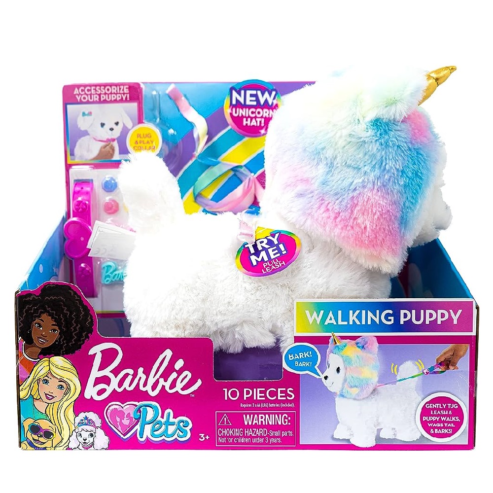 Barbie walk and wag puppy sale